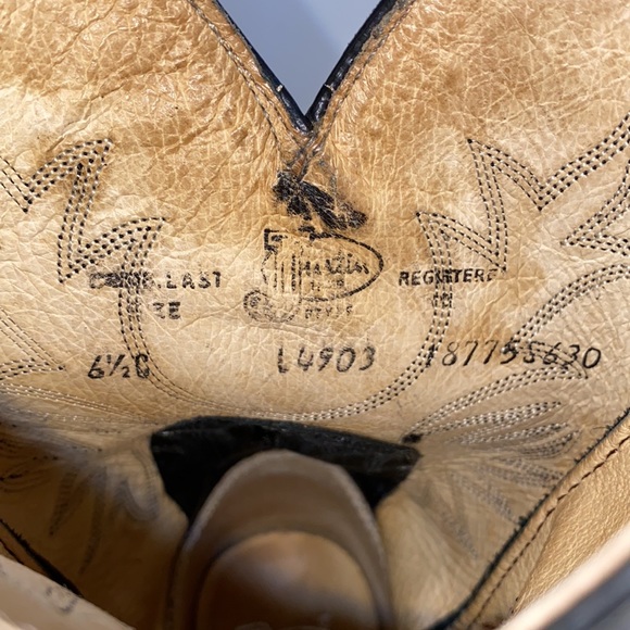 Justin boots brand black leather boots - Picture 3 of 3